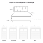 Juego de Colchón y Box Cambridge