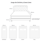 Juego de Colchón y Box Linen