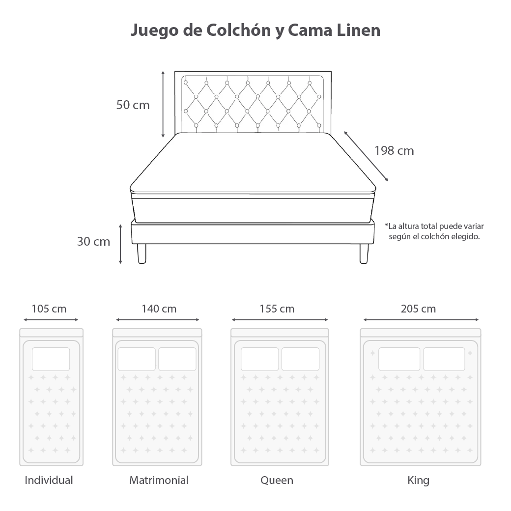 Juego de Colchón y Box Linen