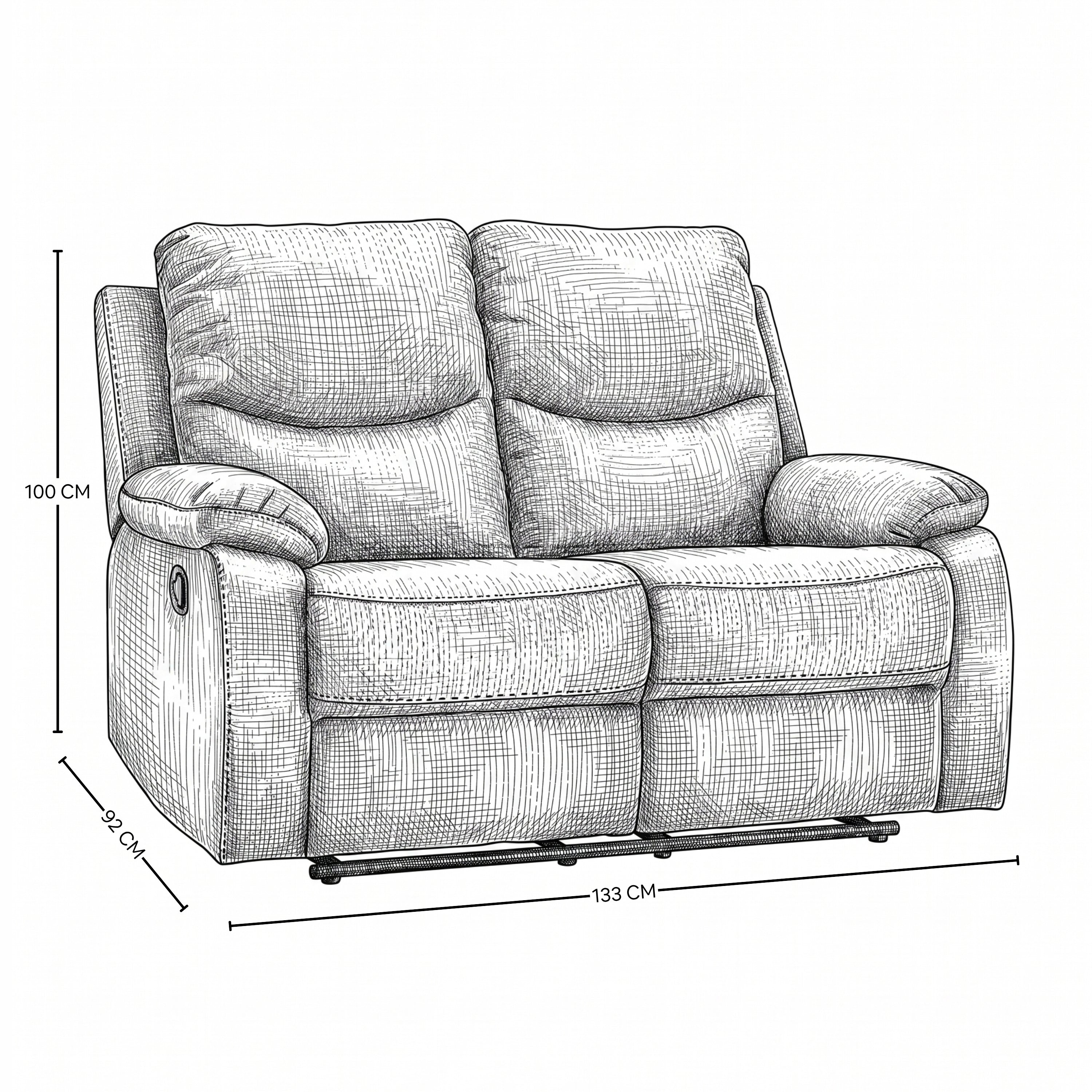 Love Seat Reclinable Monza