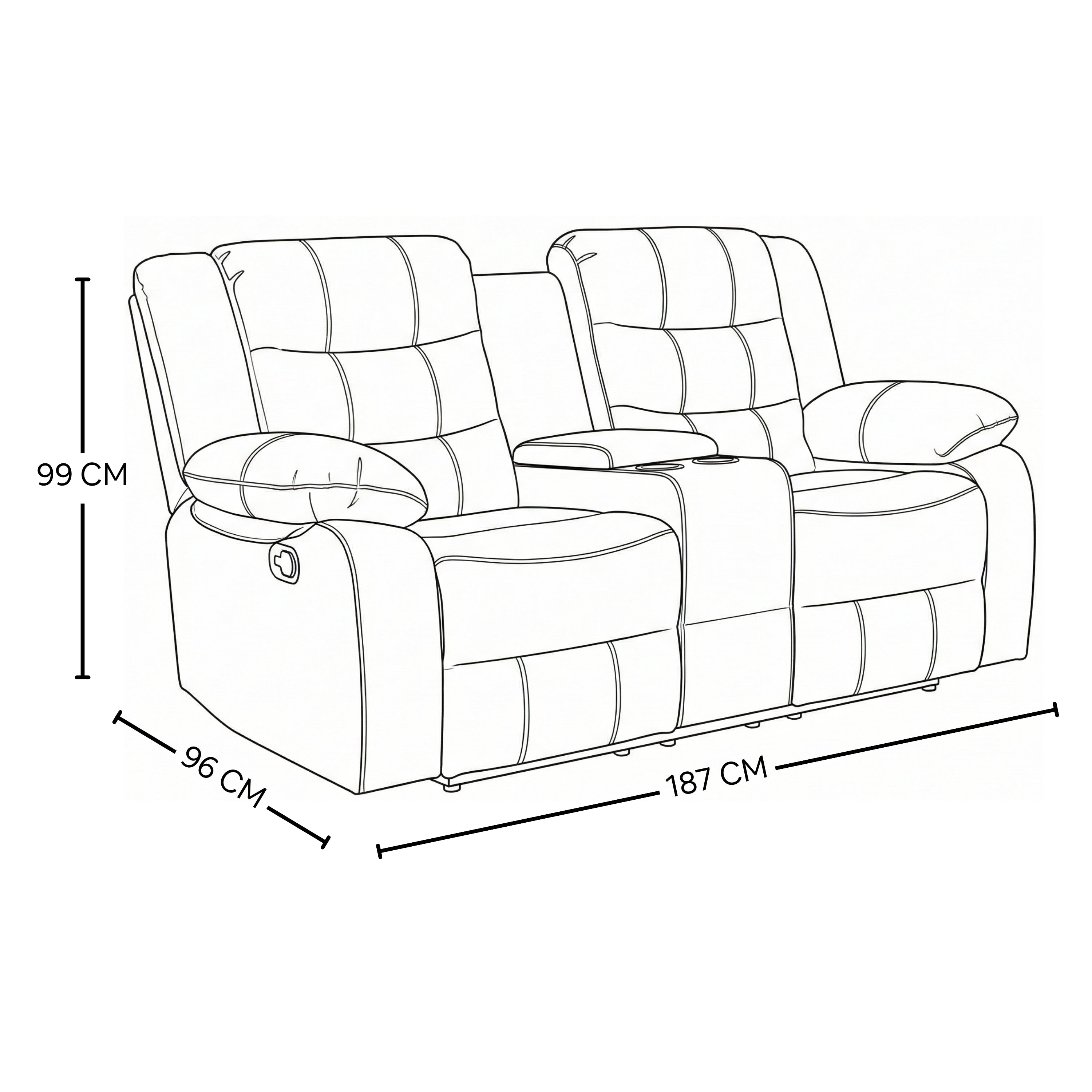 Love Seat Reclinable Bryce