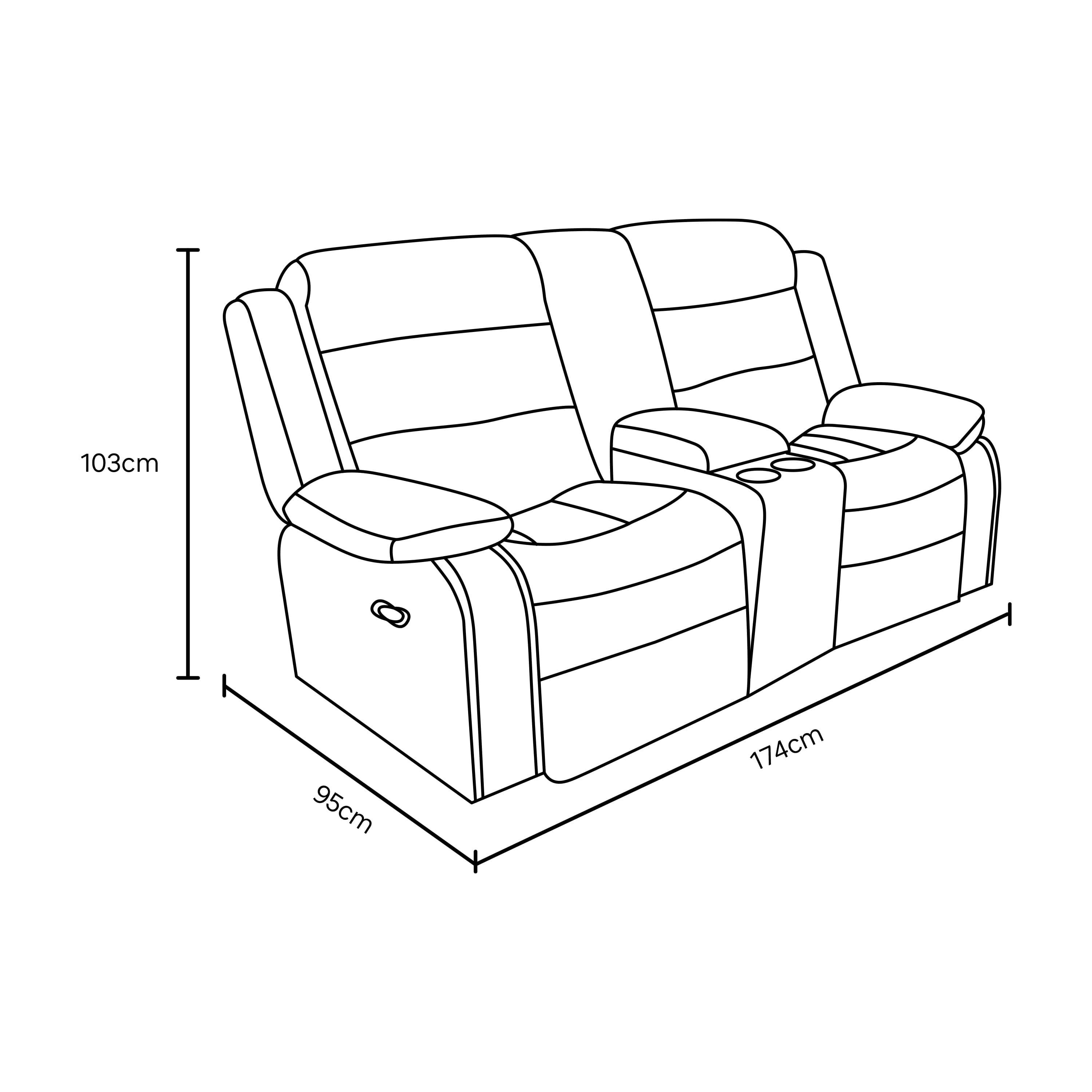 Love Seat Reclinable Denver