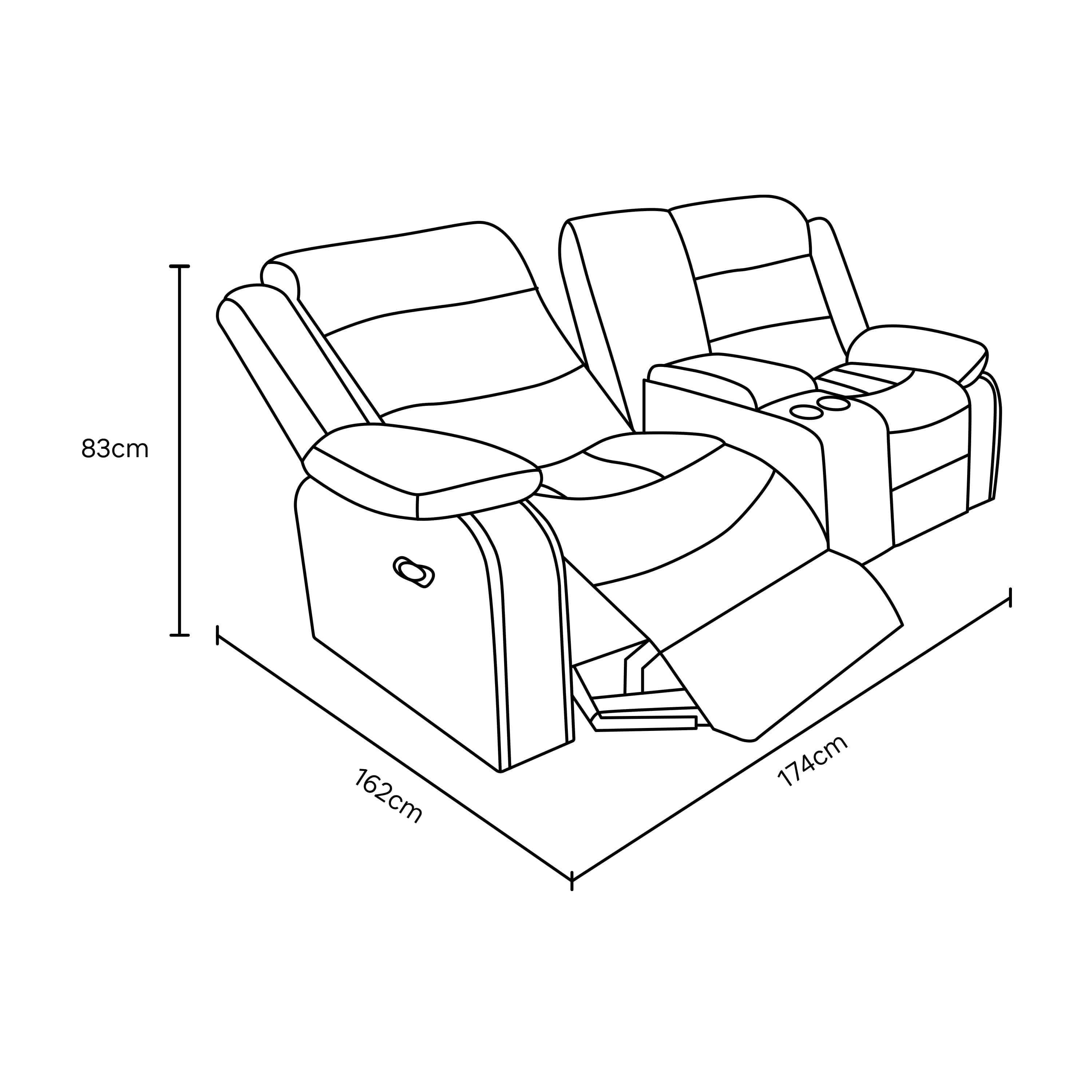 Love Seat Reclinable Denver