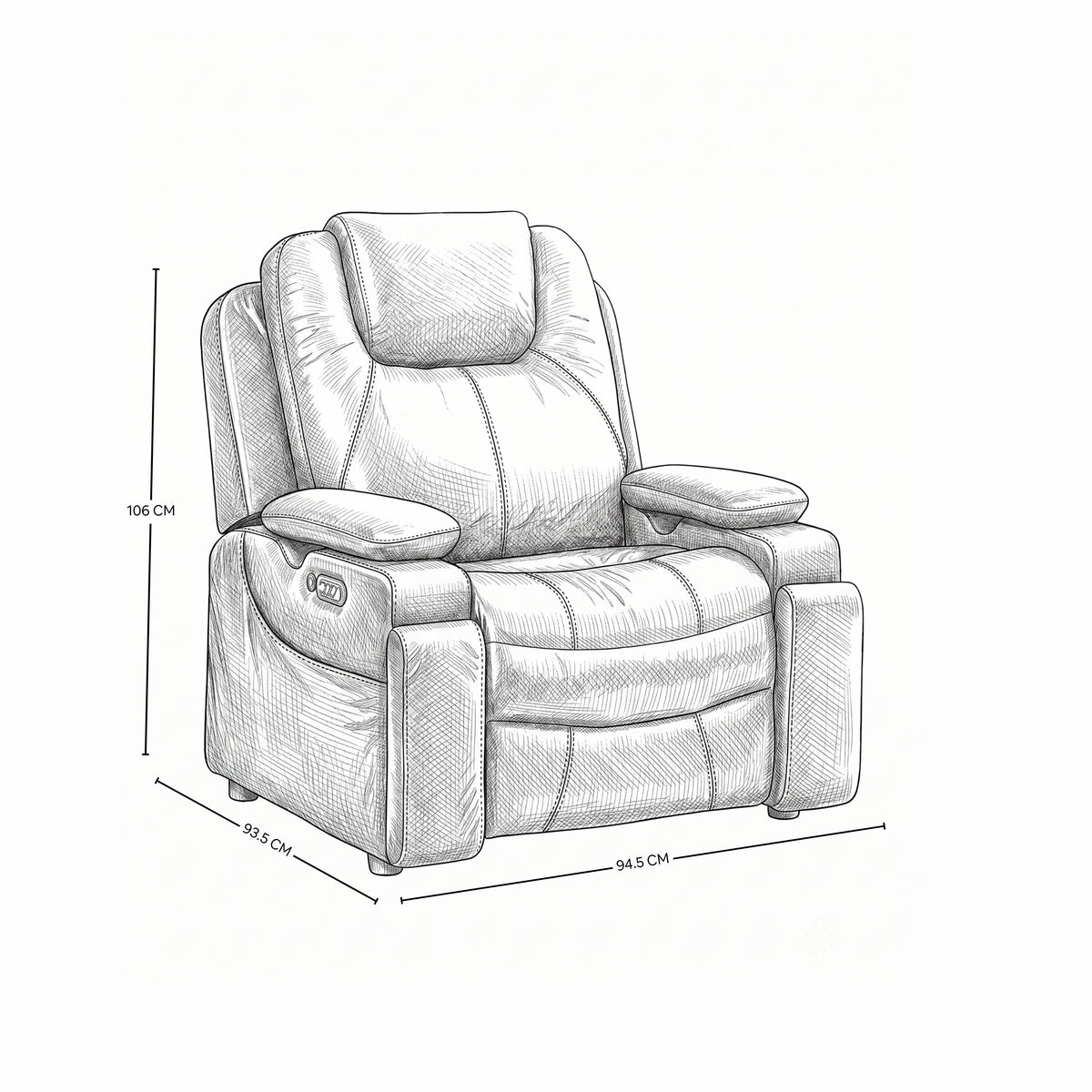 Sillón Reclinable Eléctrico Kian