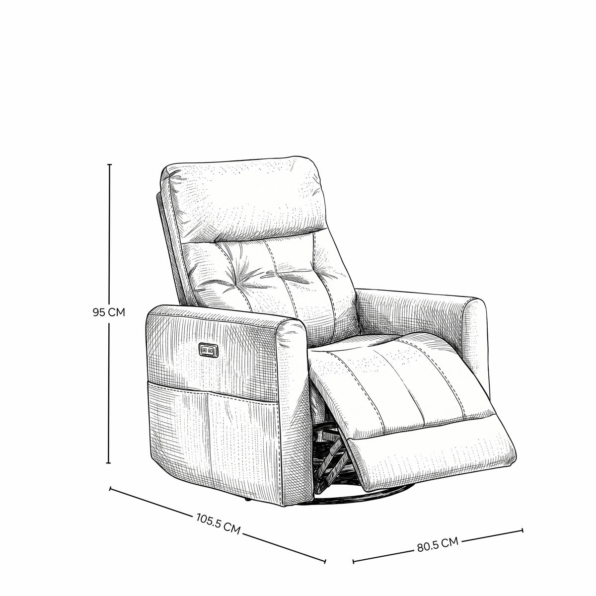 Sillón Reclinable Eléctrico Vito