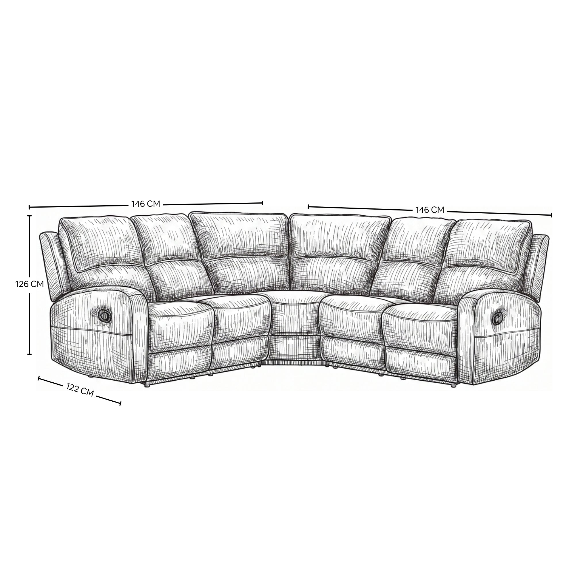 Sala Esquina Reclinable Nest