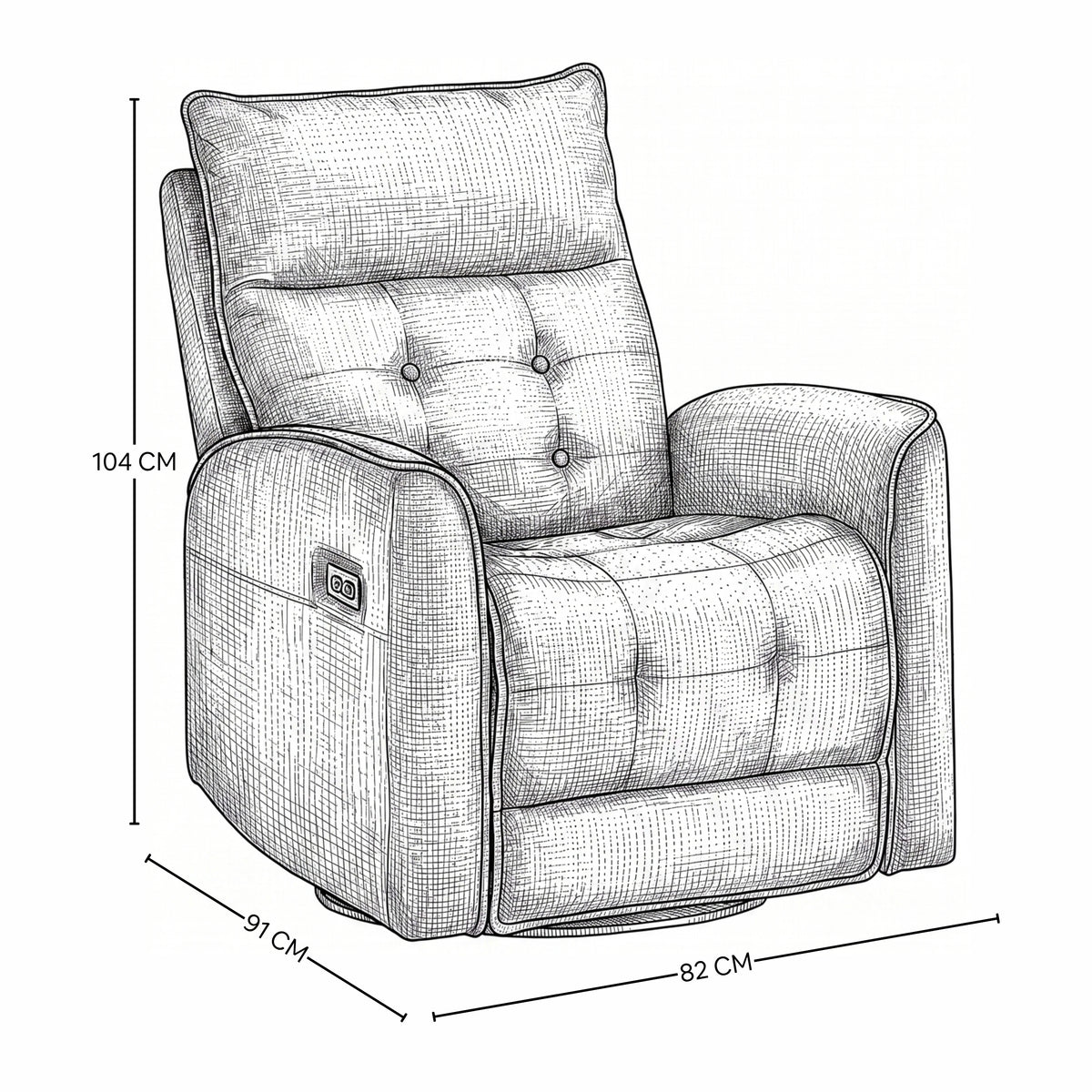 Sillón Reclinable Eléctrico Kael
