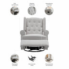 Sillón Reclinable Giratorio Con Mecedora Bloom Gris