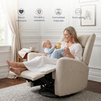 Sillón Reclinable Giratorio Con Mecedora Mila