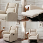 Sillón Reclinable Giratorio Con Mecedora Mila