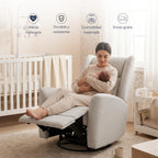 Sillón Reclinable Giratorio Con Mecedora Mila