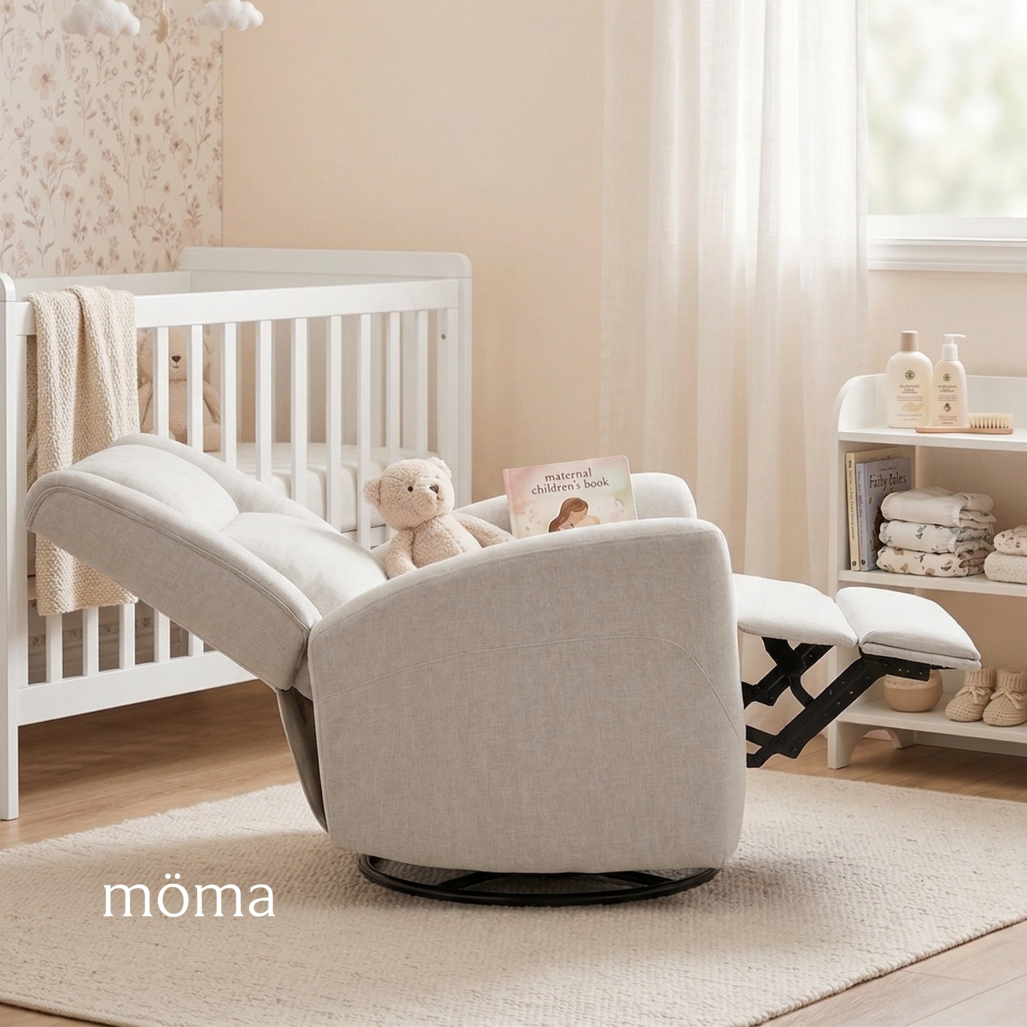 Sillón Reclinable Giratorio Con Mecedora Mila