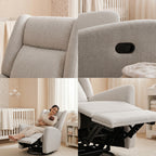 Sillón Reclinable Giratorio Con Mecedora Mila