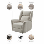 Sillón Reclinable Giratorio Con Mecedora Mila