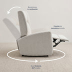 Sillón Reclinable Giratorio Con Mecedora Mila