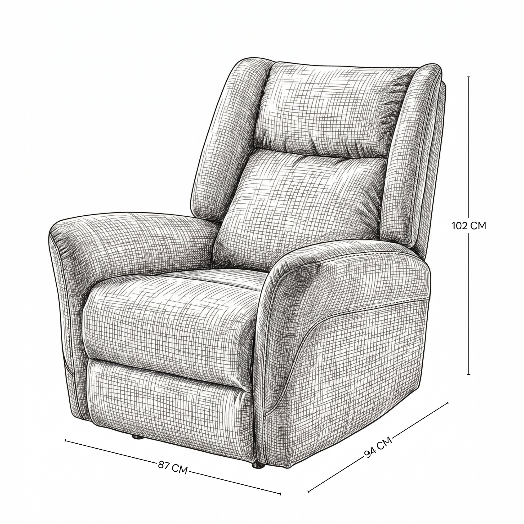 Sillón Reclinable Giratorio Con Mecedora Mila