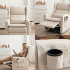 Sillón Reclinable Giratorio Con Mecedora Nido