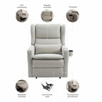 Sillón Reclinable Giratorio Con Mecedora Nido