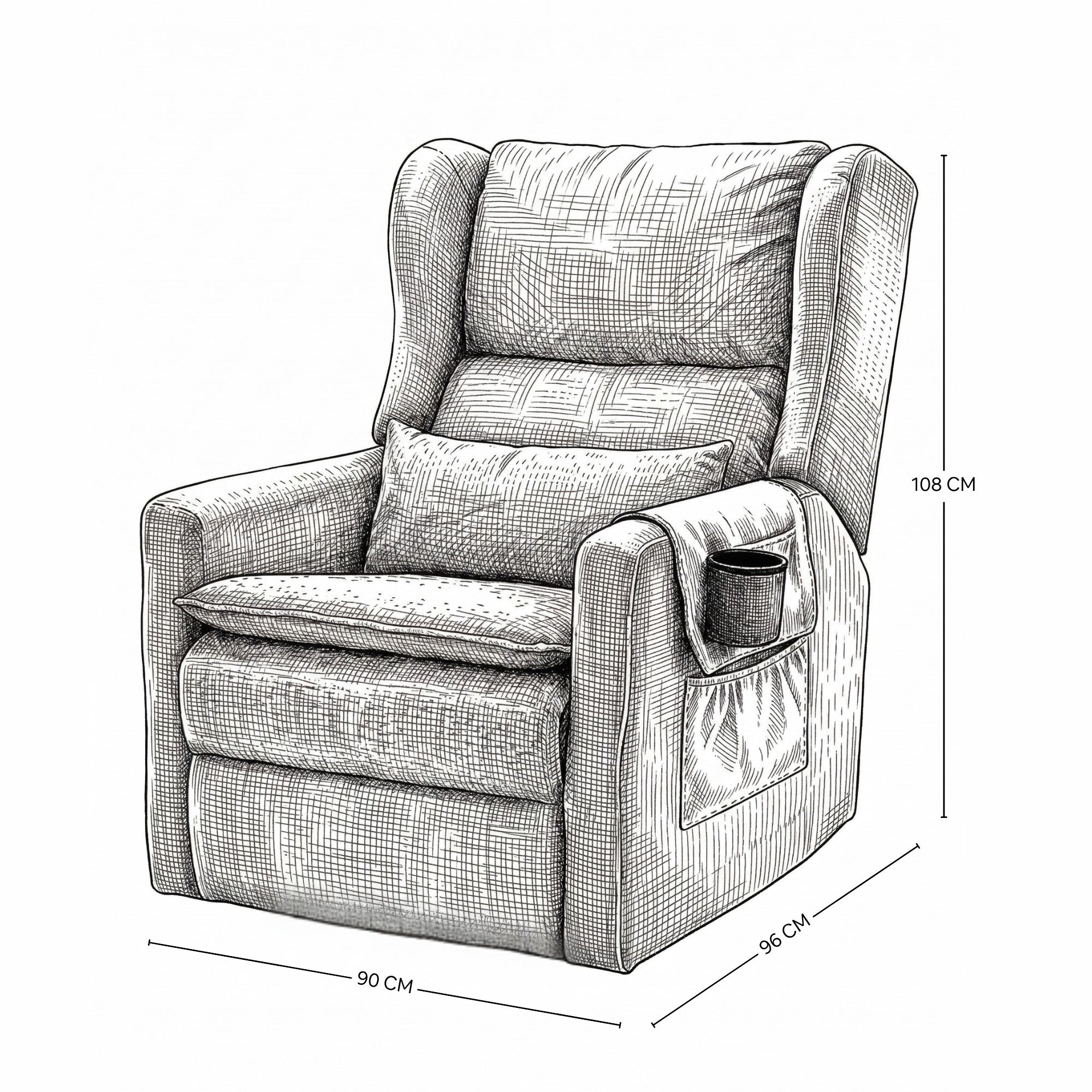 Sillón Reclinable Giratorio Con Mecedora Nido